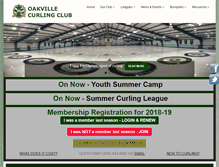 Tablet Screenshot of oakvillecurlingclub.com